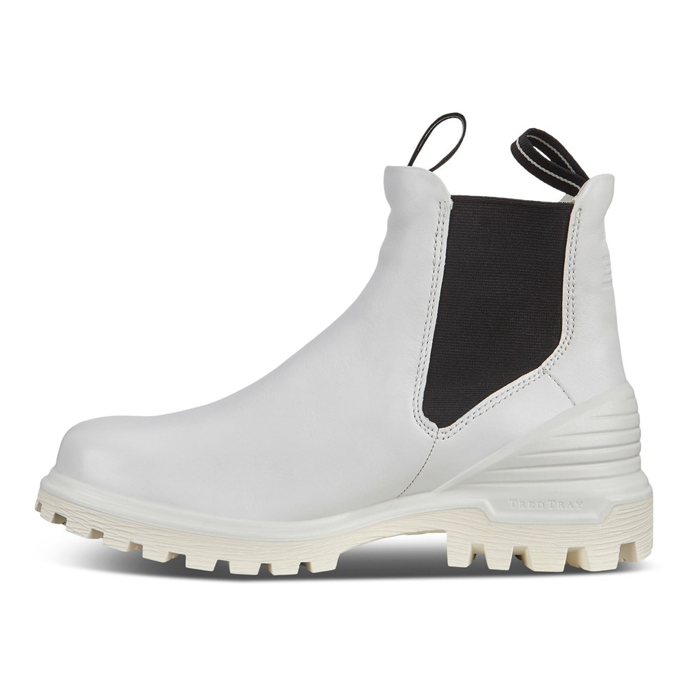 ECCO Womens Boots White - Tredtray - OVJ-157860